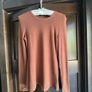 JLUXLABEL Brown Knit Top